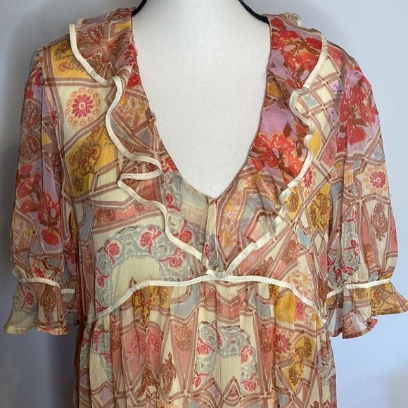 Free People Dress Free Spirit BoHo Floral Maxi Dress - Picture 2 of 15